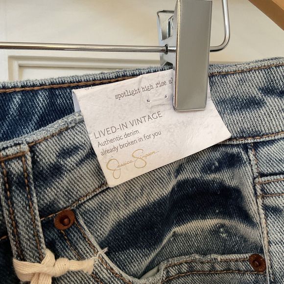 Jessica Simpson Womens Lived In Vintage Hi Rise Straight Jeans, Size 28 NWT $79 - Picture 10 of 12